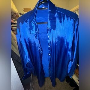 Silky long sleeve tops